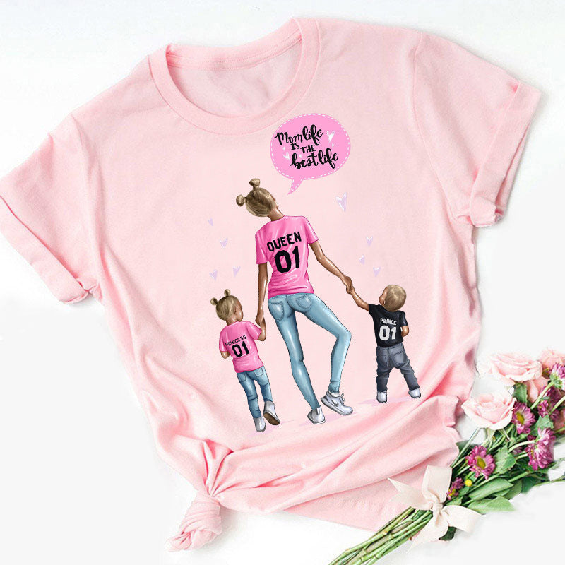 Boy Mama T Shirts Super Mama Mother's Day Bottoming Shirt