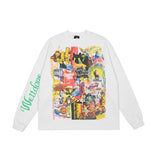 We11done Hoodie Graffiti round Neck Loose Men's and Women's Long Sleeves Sweatshirt