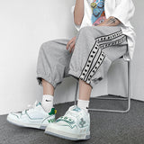 Men Trousers Gray Sweatpants Men Loose Tappered Straight Casual Spring and Autumn Pants