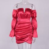 Women Summer Dresses Mini Dress Autumn Women's Nightclub Sexy V-neck Short Skirt Dress