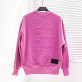 We11done Hoodie Long Sleeve Three-Dimensional Relief Loose round Neck Men's Women's Pullover