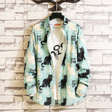 Men's Shirts Printed Large Size Long Sleeve Shirt