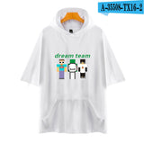 Dreamwastaken Novelty Hoodies Dream Merch Shirt Loose Print Fashion Loose Hooded T-shirt Short Sleeve Top