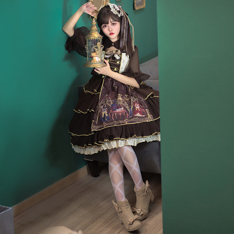 Gothic Lolita Harajuku Style Clothing Skirt Japanese Pastoral Style Tempered Pharmacist JSK Retro Lolita Dress