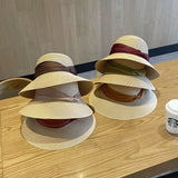 Straw Hat Foldable Straw Hat Women's Summer Beach Vacation Sun Hat