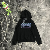 Thrasher T Shirt Autumn Flame Letter Hooded Sweater Cotton Loose Sports