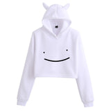 Dreamwastaken Men's Novelty Hoodies Dream Merch Shirt Fashion Cat Ears Exposed Navel Hooded Women's Sweater