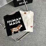 Human Made T-shirt Jarre Aero Bull Pattern Slub Cotton Pocket Embroidery Loose Couple