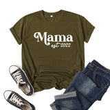 Boy Mama T Shirt Mama Est Printed Short Sleeve T-shirt