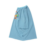 Men T Shirt Summer Casual Tops Cartoon Printed Short Sleeve T-shirt Fashion Loose Half Sleeve