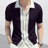 Polo Shirts Summer Polo Shirt Men's Short Sleeve Color Matching