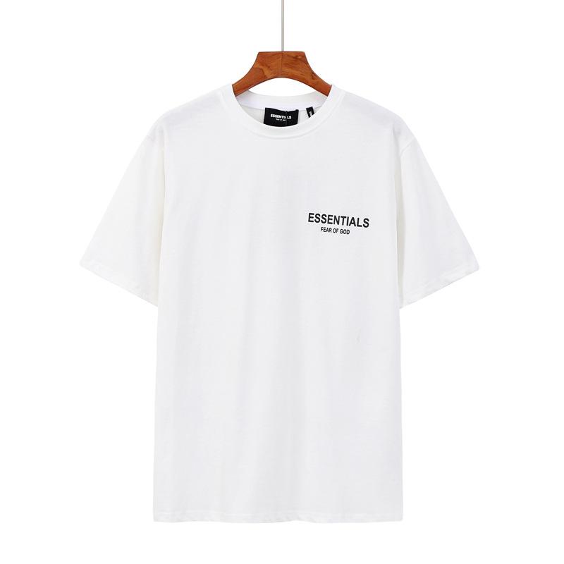 Fog Essentials Tshirts Fear Of God Fog Essentials Tshirts Double-Line Short-Sleeved T-shirt for Men and Women High Street Loose Trendy