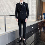 Double Brewed Seersucker Suit Men's Suit Fashion Slim Fit