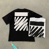 Off White T Shirts Wavy Zebra Stripes