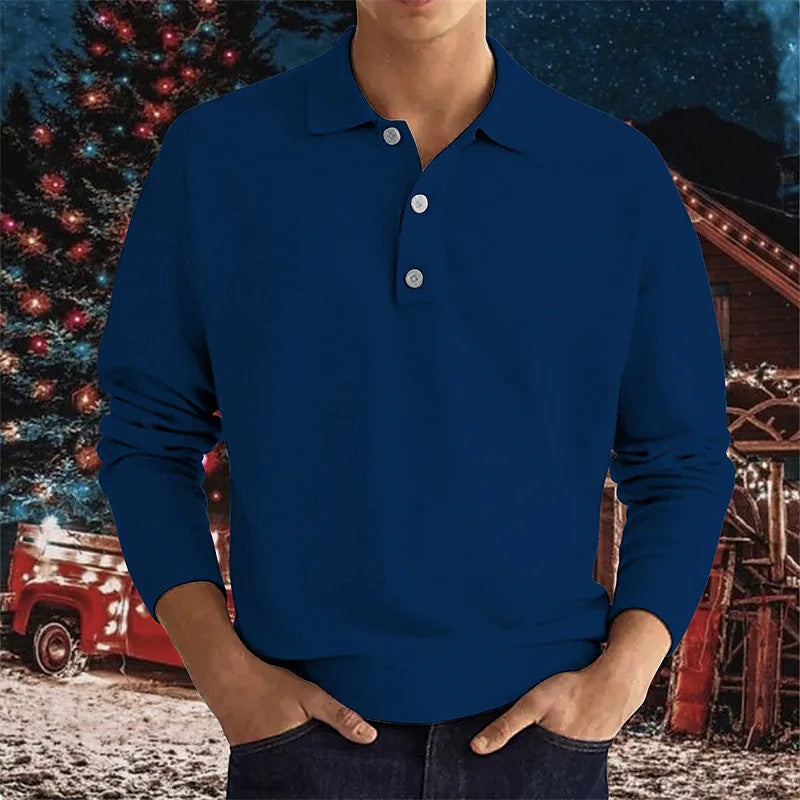Polo Shirts Autumn and Winter Polo Shirt Long Sleeve Men