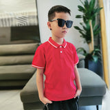 Children Boy Polo Shirts Summer Boys Short Sleeve Lapel T-shirt Short Sleeve