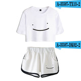 Dreamwastaken Men's Novelty Hoodies Dream Merch Shirt Printed Sexy Navel Exposed T-shirt Shorts Set