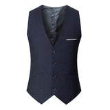 Tuxedo Vests Spring and Autumn British Fashion Men's Suit Vest Slim-Fitting Suit Men