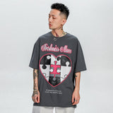 Men's T Shirt Summer Casual Tops Printed Short Sleeve T-shirt Men's Harajuku Style round Neck Half Sleeve Street Fashion Loose Half Sleeve