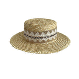 Straw Hat Flat Straw Hat Women's Lace Sun Hat