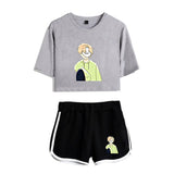 Dreamwastaken Men's Novelty Hoodies Dream Merch Shirt Printed Sexy Navel Exposed T-shirt Shorts Set