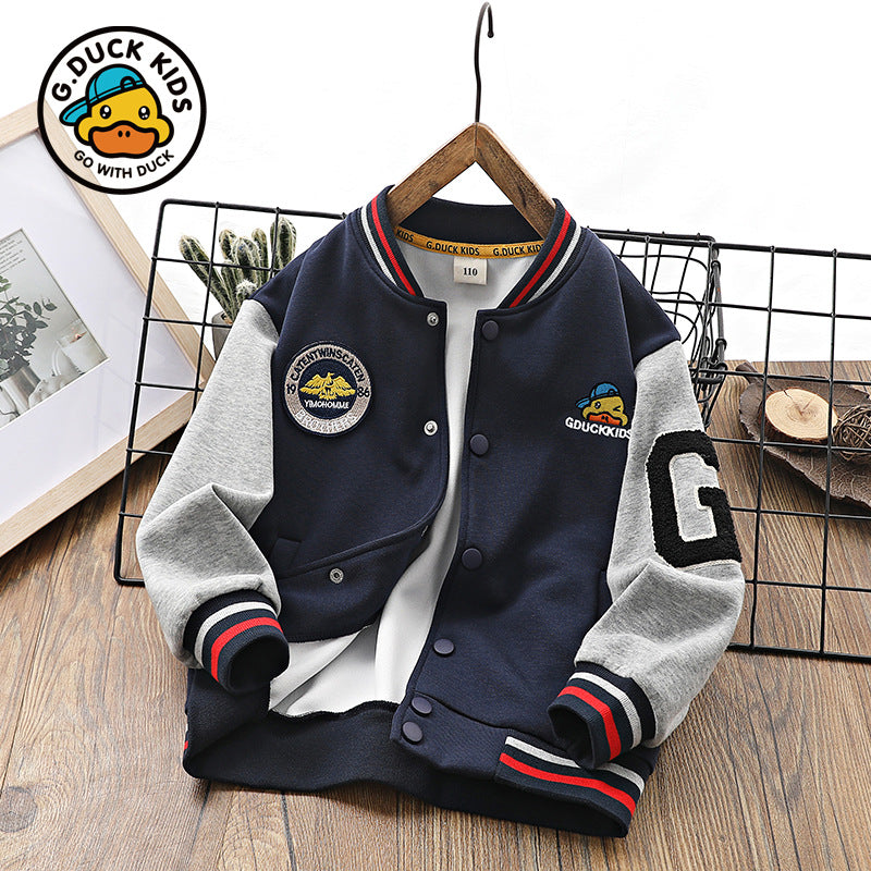 Children Baseball Jacket Jacket Girls' Spring and Autumn Clothing Baseball Uniform