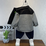 Toddler Boys Sweater Boys' Shirt Striped Long Sleeve Shirt Spring and Autumn