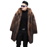 Beaver Coat Men Winter Menswear Coat Hooded Loose Leisure Warm plus Size