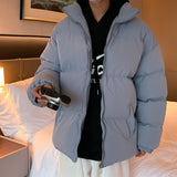 Men's Autumn Winter Coat Casual Jacket Stand Collar Cotton-Padded Jacket