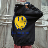 Smiley Face Hoodie Hooded Sweater Men's Couple's Shirts Tide