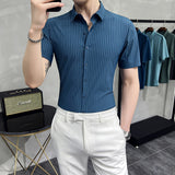 Men Short Sleeve T-Shirt Stretch Shirt Men's Short Sleeve
