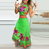 Women Bohemian Dress Women's Sexy Slim Fit Two-Piece Suit