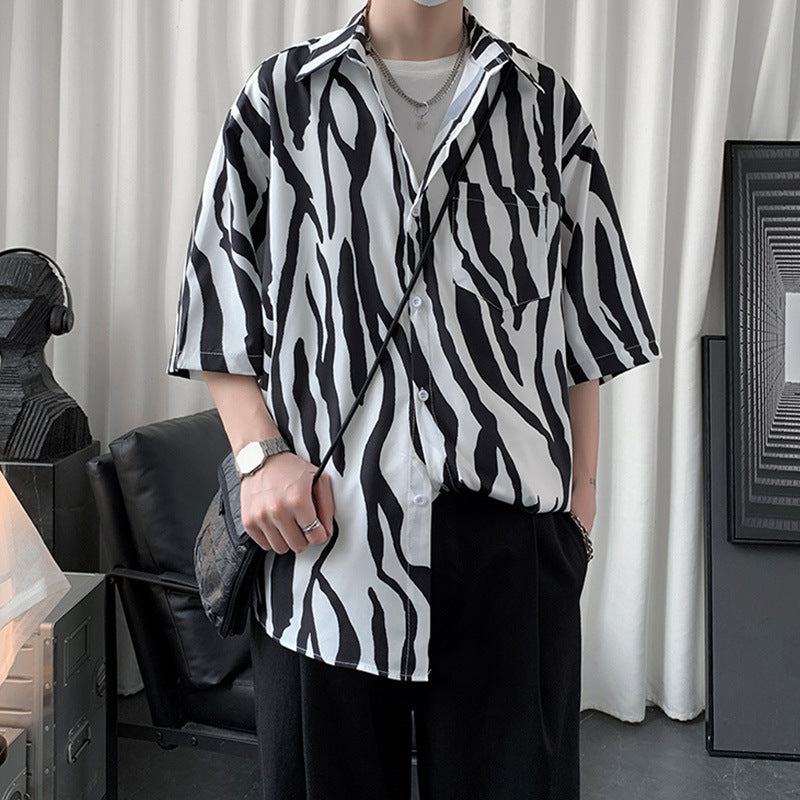 Zebra T Shirt Zebra Striped Half Sleeve
