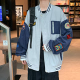 Corduroy Patch Jacket Baseball Uniform Men's Loose Stitching