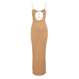 Music Festivals Rave Outfits Dress Sexy Suspenders Hollow Low Cut Backless Slim Fit Dress