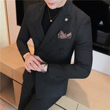 Double Brewed Seersucker Suit Wedding Suit Two-Piece Suit