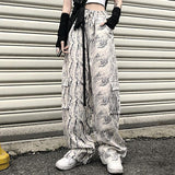 Harajuku Clothing Men Classic Retro Pants Straight Leg Pant Summer Vintage Printed Cargo Pants Men & Women Trendy Casual Pants Trousers