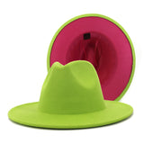 Walter White Fedora Woolen Hat Double-Sided Felt Hat Autumn Winter Retro Fedora Hat