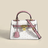 Jackie Kennedy Bag Kelly Bag Ostrich Grain Handbag Shoulder Crossbody Bag