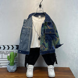 Toddler Boys Jackets Boys' Denim Jacket Spring and Autumn Clothes for Children