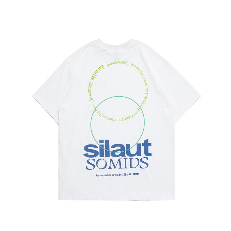 Men T Shirt Summer Casual Tops Men's Clothes Summer Wear Retro Men's round Neck Short Sleeve Casual Loose Letter Circle T-shirt