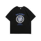 Men T Shirt Summer Casual Tops Men's Clothes Summer Wear Vintage Men's round Neck Short Sleeve Casual Loose Astronaut Printed T-shirt