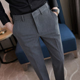 Men Trousers Business Waist Adjustment Trousers Casual Pants