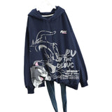 Tom and Jerry Hoodie plus Size Sweater Women's Autumn and Winter Loose Coat