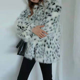 Dalmatian Coat Women's Leopard Print Mid-Length