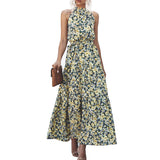 Beth Dutton Bohemian Dress Summer Spring Midi Dresses Summer Waist-Controlled Lace-up Long Dress