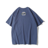 Man Summer T Shirt Printed Drop-Shoulder Sleeve Round Neck