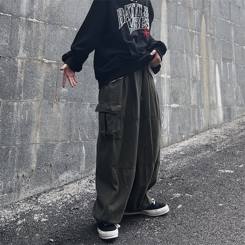 Men Cargo Pants Men's Autumn Loose Casual Trousers