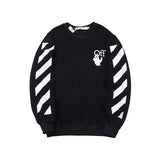 Off White Sweatshirts Long Sleeve round Neck Sweater for Men and Women