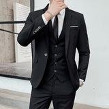 Seersucker Suit Tuxedo Three-Piece Suit Small Suit
